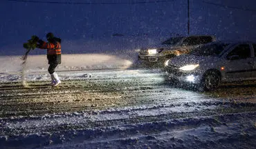 جاده کندوان برفی و لغزنده است
