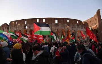 ایتالیایی‌ها در حمایت از فلسطین اعتراض و اعتصاب کردند