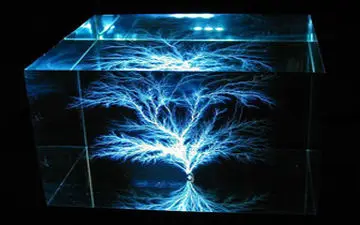 لحظه جالب به دام افتادن الکتریسیته در شیشه + فیلم