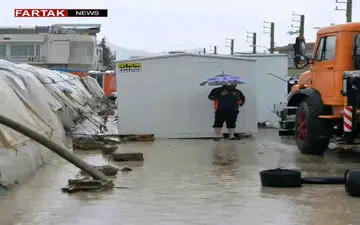 سرپل ذهاب؛ ۱۰۵ روز پس از زلزله ۷.۳ ریشتری، زیر باران، غرق سیل + فیلم