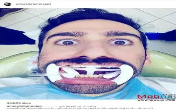 شکلک عجیب نیما شعبان نژاد در دندانپزشکی! (عکس)