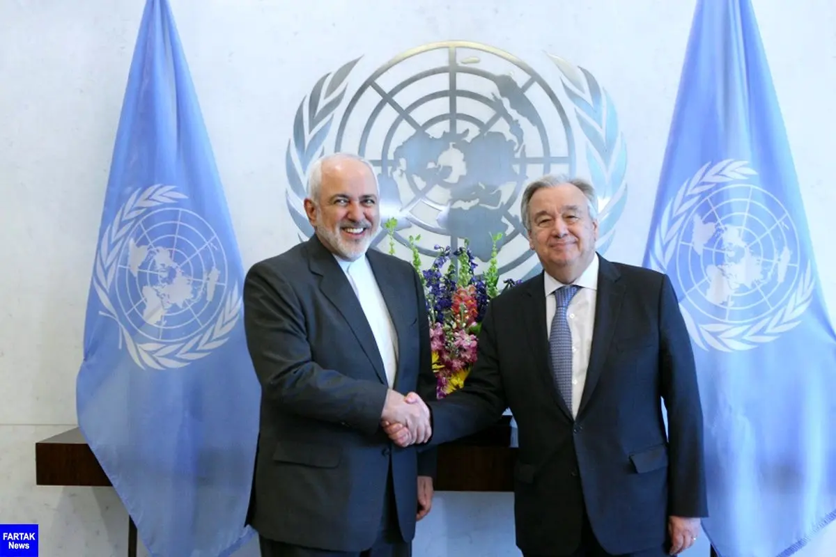ظریف با دبیرکل سازمان ملل متحد دیدار کرد