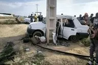 مرگ راننده پراید در تصادف با تیر چراغ برق در مشهد