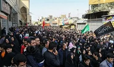 تصاویر هوایی از راهپیمایی جا ماندگان اربعین در تهران + فیلم 