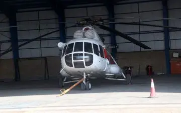 استقرار بالگرد سنگین جمعیت هلال احمر کرمانشاه برای خدمت‌رسانی در غرب کشور 