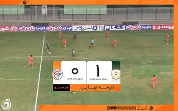 نیروی زمینی با درخشش خدامرادی از روی نقطه پنالتی، شناورسازی قشم را شکست داد