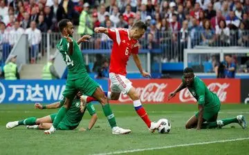 روسیه 5 عربستان 0 ؛ عرب ها بازیچه مربی روسیه؛ 2 تعویض، 3 گل 