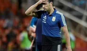 اشک‌های اسکالونی در آخرین بازی‌اش به عنوان سرمربی موقت آرژانتین