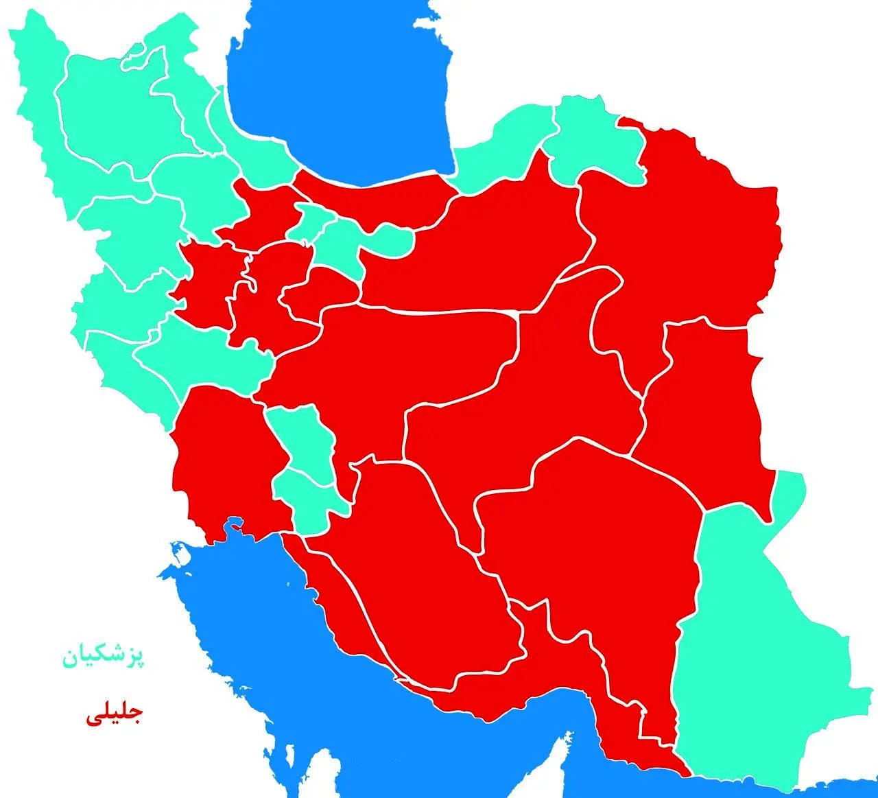 کدام استان ها در انتخابات دور دوم تغییر رنگ انتخاباتی دادند؟