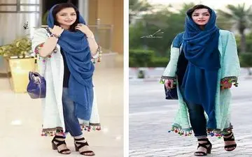 تیپ متفاوت نازنین بیاتی در جزیره کیش + عکس