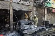 یک فوتی در آتش سوزی مغازه مکانیکی