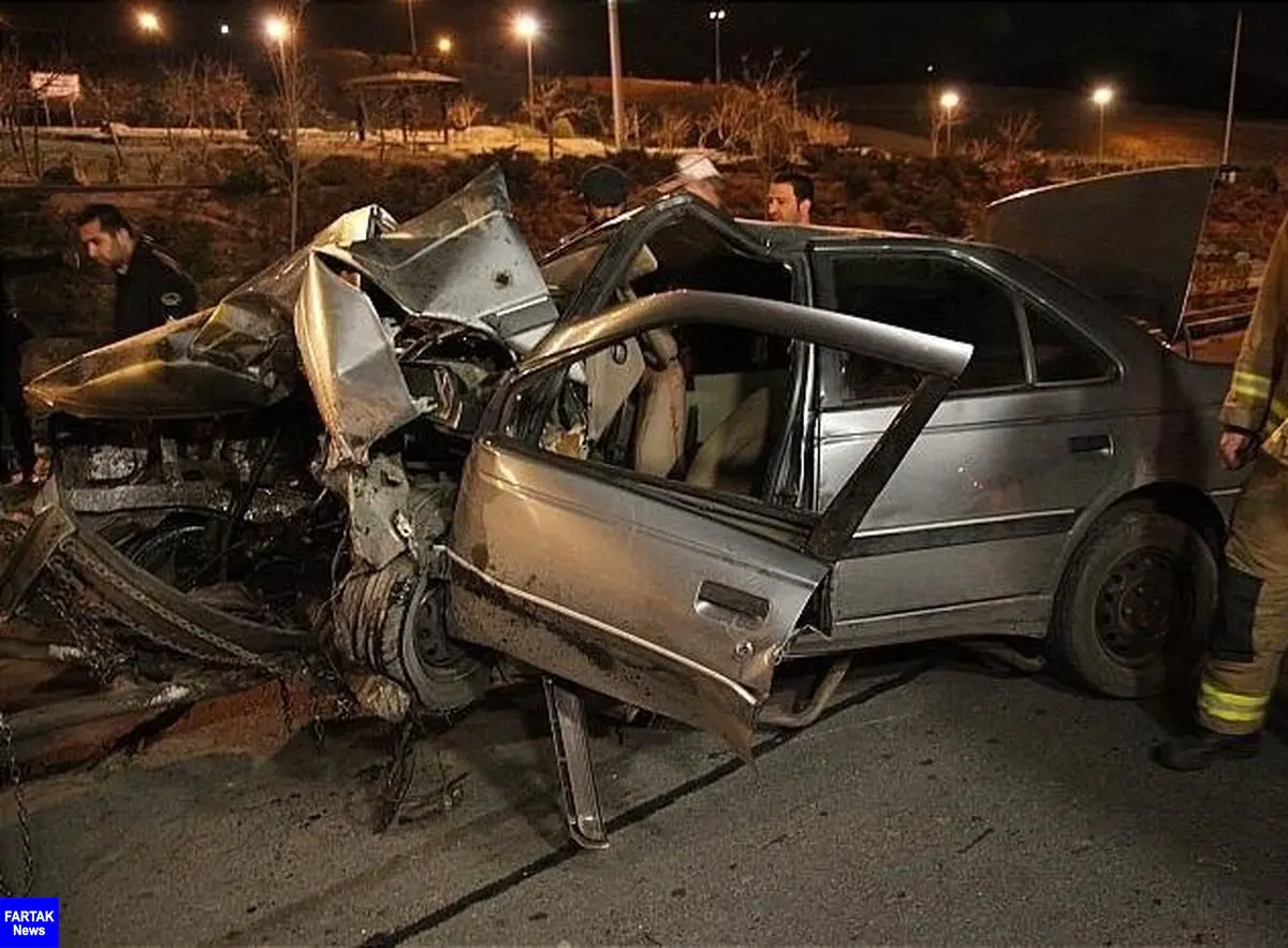 خواب آلودگی راننده سواری "دوو" ۳ کشته بر جای گذاشت