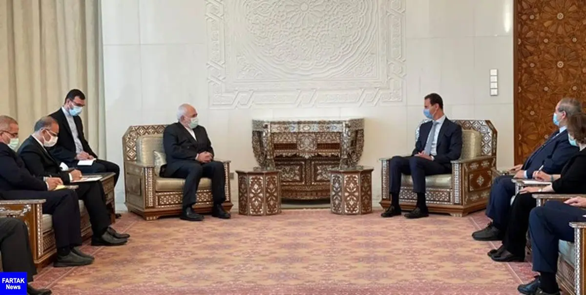 ظریف در دیدار با بشار اسد حمایت ایران از انتخابات سوریه را اعلام کرد
