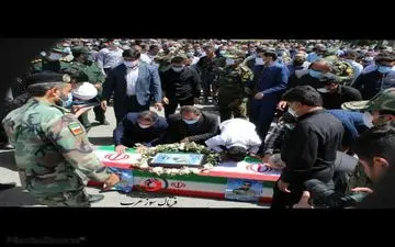 گزارش تصویری /تشییع پیکر شهید خلبان "کیانوش بساطی" در اسلام آباد غرب