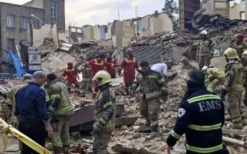 فرو ریختن ساختمان 3 طبقه در تهران+جزییات