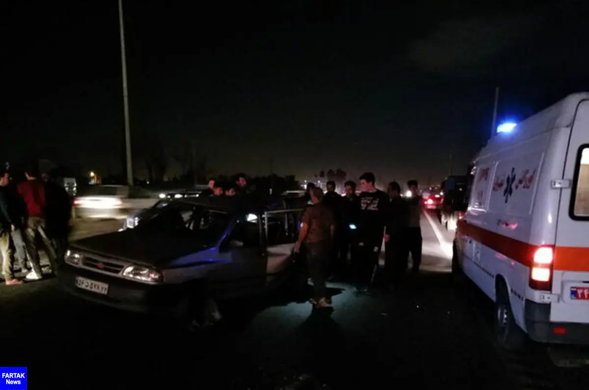 در تصادف زنجیره ای  محور ورامین-تهران ۷نفر مصدوم شدند