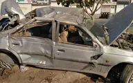 واژگونی پژو ۴۰۵ در جاده کلات، ۴ نفر را راهی بیمارستان کرد