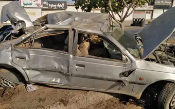 واژگونی پژو ۴۰۵ در جاده کلات، ۴ نفر را راهی بیمارستان کرد