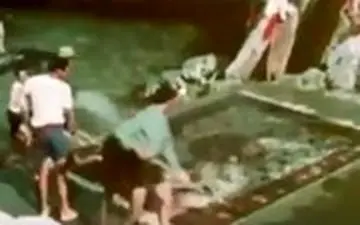 قالی‌شویی تهرانی‌ها در چشمه‌ ۸۰۰۰ ساله