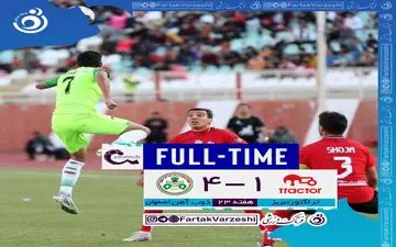 خلاصه بازی تراکتور 1 - ذوب‌آهن 4 | فیلم