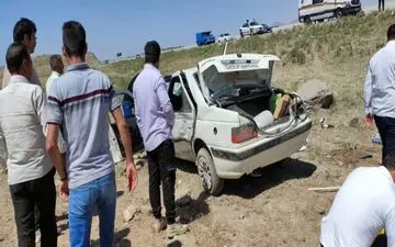 حادثه واژگونی خودرو در محور "اهر-تبریز" چند مصدوم به جا گذاشت