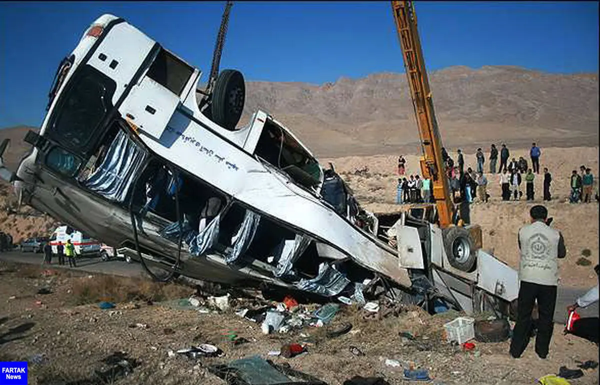 اعلام اسامی مصدومین واژگونی اتوبوس کرمان- یزد