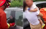 اقدام باورنکردنی مادر پس از گرفتار شدن فرزندش در خودرو! 