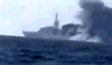 هدف قرار گرفتن کشتی جنگی سعودی در سواحل جیزان + فیلم 