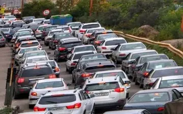 ترافیک ۱۲ کیلومتری خروجی گیلان از تقاطع سراوان تا امام‌زاده هاشم