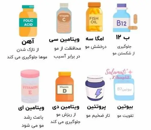 ویتامین برای موها