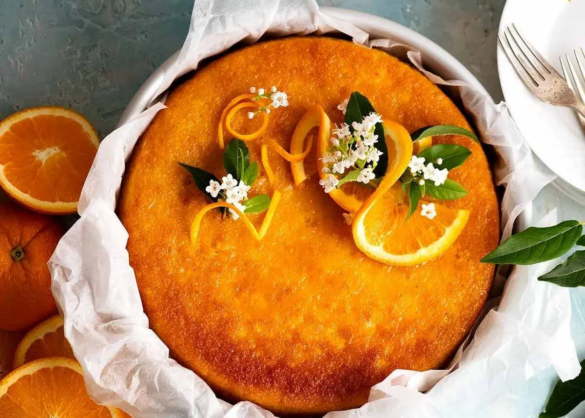 کیک پرتقالی بدون آرد | طرز تهیه یک کیک سالم و خوشمزه + ویدئو