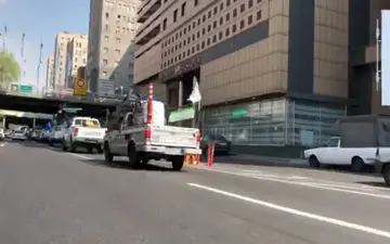 فیلم/ صف کشیدن‌ ماشین‌های نیروی زمینی سپاه برای ضدعفونی کردن تهران