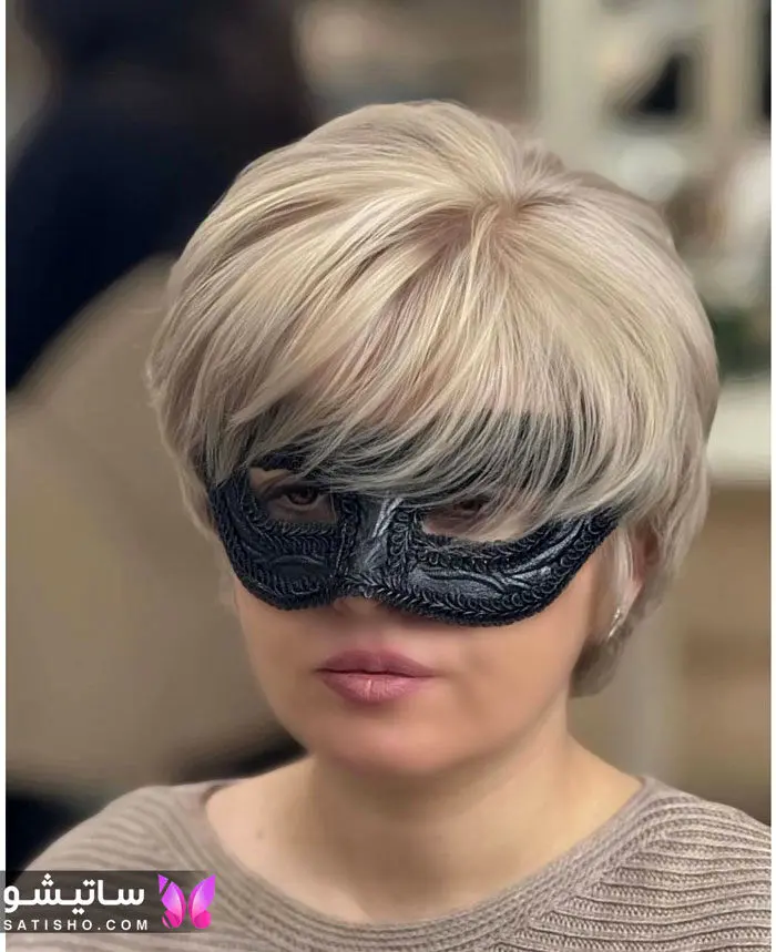 رنگ مو با دکلره روشن روی مو کوتاه