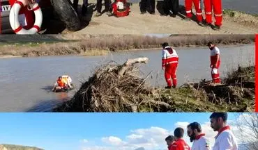  نجات جان ۲ فرد گرفتار شده در رودخانه سیمره