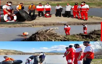  نجات جان ۲ فرد گرفتار شده در رودخانه سیمره