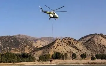 اعزام 3 فروند بالگرد وزارت دفاع برای اطفای حریق تالاب انزلی