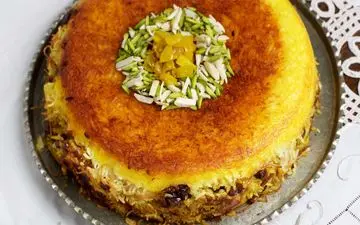 طرز تهیه  رشته پلو زعفرانی مجلسی!