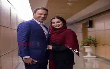 تیپ و ژست آرام جعفری به همراه همسرش در یک مراسم (عکس)