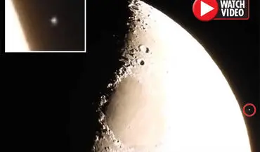 پرواز یوفوی درخشان روی ماه! +فیلم