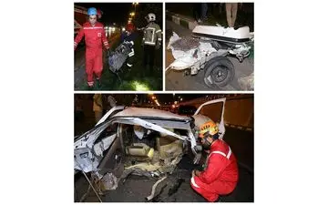 نجات معجزه‌آسای 4 سرنشین پژو / آنها در کاروان عروس تهرانی بودند