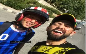 ژست عجیب محسن افشانی به همراه ارسلان قاسمی (عکس)