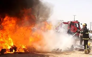 زنده زنده سوختن سرنشین پژو پارس در جاده گناباد
