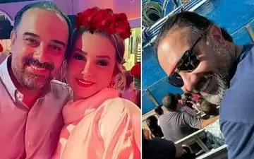 برزو ارجمند با انتشار عکس منشوری از عروسیش قید ایران را زد!