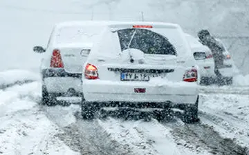 بارش برف و باران در محورهای چند استان