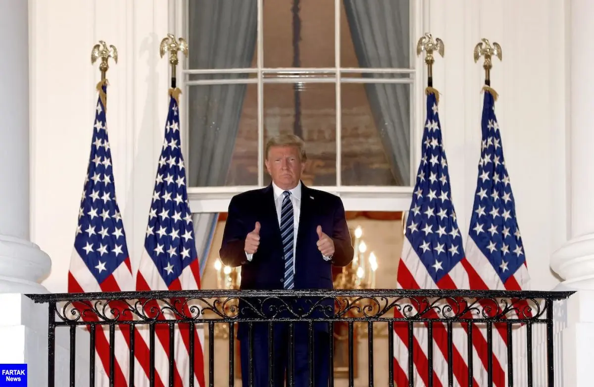 اولین سخنرانی عمومی ترامپ پس از ابتلا به کرونا در بالکن کاخ سفید

