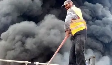۶ مصدوم بر اثر حادثه آتش سوزی در اداره ترابری نفت و گاز مسجدسلیمان