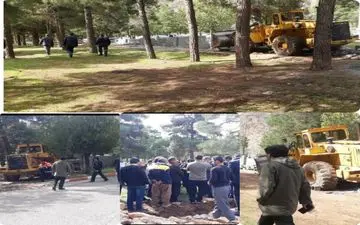  قلع و قمع ساخت و ساز غیر مجاز بوستان شرقی کرمانشاه
