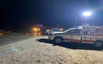 امدادرسانی به ۱۳ مصدوم در تصادف زنجیره ای محور تربت جام انجام شد