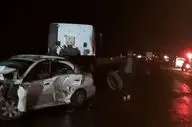 تصادف های زنجیره‌ای در جاده‌های زنجان با ۱۳ مصدوم