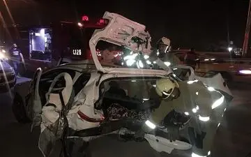  تصادف زنجیره‌ای در اتوبان تهران ـ کرج + تصاویر